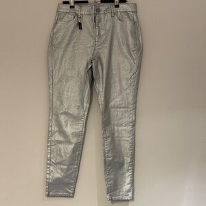 Boston Proper Metallic Silver Women’s Jeans